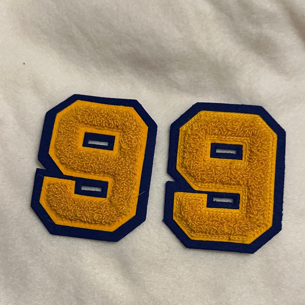 Yellow and Blue Number Patches 9 6